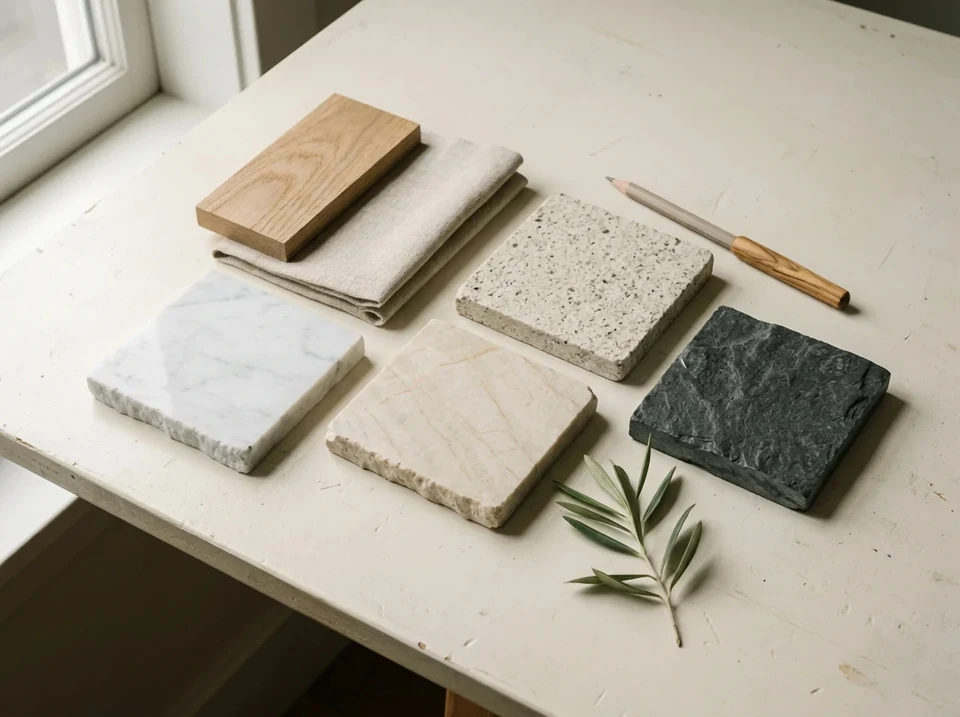 Quartz, quartzite, granite: find your natural fit. · Interior design reference